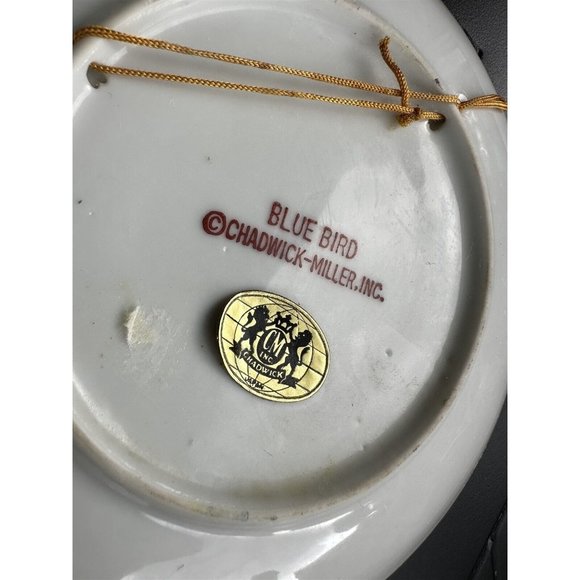 VINTAGE CHADWICK-MILLER INC. COLLECTOR DECORATIVE BIRD PLATES GOLD TRIM SET OF 4 - Picture 9 of 10